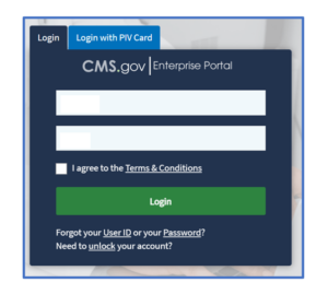 CMS portal login
